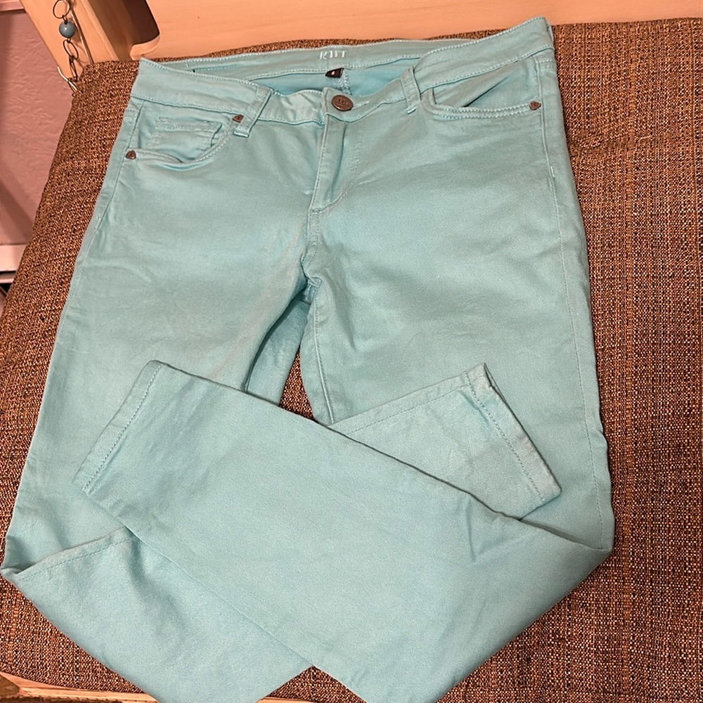 Kut from the Kloth- turquoise denim jeans- 6